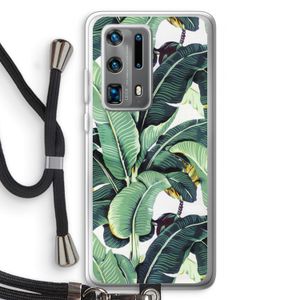 Bananenbladeren: Huawei P40 Pro Plus Transparant Hoesje met koord