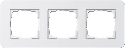 Gira afdekraam 3 voudig E3 RAL9010 wit 0213410 mooie ronde hoeken 94mm hoog
