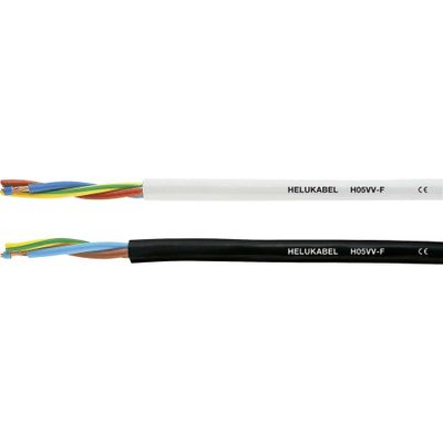 HELU H05VV-F Geïsoleerde kabel 4 G 0.75 mm² Zwart 29454-500 500 m