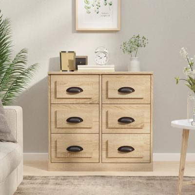 Dressoir 70x35,5x67,5 cm bewerkt hout sonoma eikenkleurig