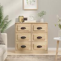 Dressoir 70x35,5x67,5 cm bewerkt hout sonoma eikenkleurig