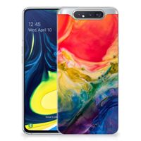 Hoesje maken Samsung Galaxy A80 Watercolor Dark