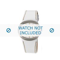 Horlogeband Boccia 3165-09 Leder Wit 26mm - thumbnail