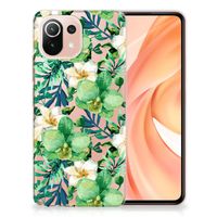 Xiaomi Mi 11 Lite | 11 Lite 5G NE TPU Case Orchidee Groen - thumbnail