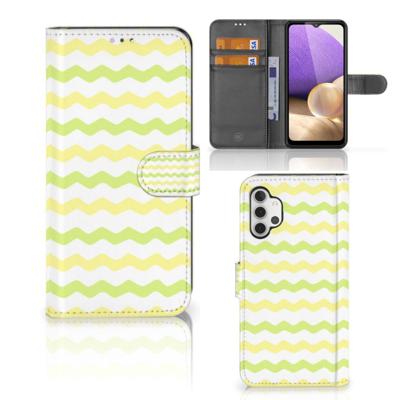 Samsung Galaxy A32 4G | Telefoon Hoesje | Waves Yellow | Portemonnee hoesje