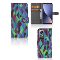 Xiaomi 12 Pro | Book Case | Abstract Green Blue