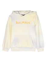 Balmain Kids hoodie à logo imprimé - Jaune