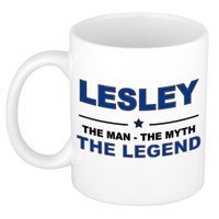 Lesley The man, The myth the legend cadeau koffie mok / thee beker 300 ml - thumbnail