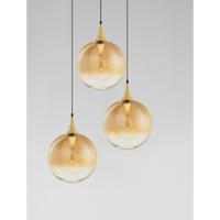 Lyora HanglampOrenda 3-lichts amber glas - 9416960