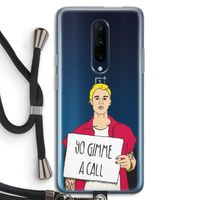 Gimme a call: OnePlus 7 Pro Transparant Hoesje met koord