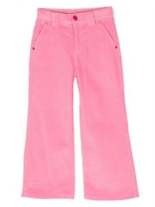 Marc Jacobs Kids pantalon en velours côtelé à taille haute - Rose