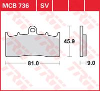 TRW Remblokken, en remschoenen voor de moto, MCB736SV Sinter street