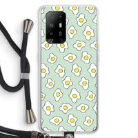 Spiegeleitjes: Oppo A94 5G Transparant Hoesje met koord Spiegeleitjes: Oppo A94 5G Transparant Hoesje met koord