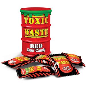 Toxic Waste Toxic Waste Red Sour Candy Drum 42 Gram 12 Stuks