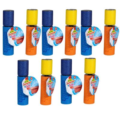 Summertime waterpistool spuit - 10x - van foam - lengte 15 cm - buiten speelgoed - water spuiten