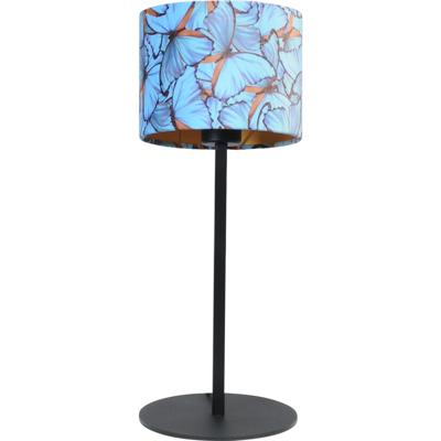 Masterlight Zwarte tafellampVenus met Butterfly lampenkap - 4470-05-VL-30