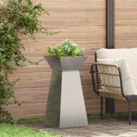 Pilaar Plantenbak Zilver 35 x 35 x 73 cm Staal