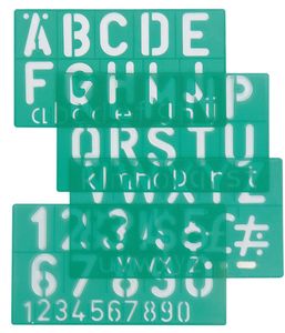 Linex 100412307 belettering Groen Polypropyleen Letter/cijferstencil