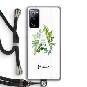 Green Brush: Samsung Galaxy S20 FE / S20 FE 5G Transparant Hoesje met koord