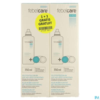Febelcare Eye 1 Vloeist.contactlens 350ml 1+1grat.