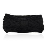 LGT JWLS Dames Hoofdband - Zwart, Katoen met Fleece Voering en Kabelpatroon