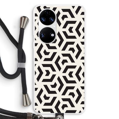 Crazy pattern: Huawei P50 Transparant Hoesje met koord