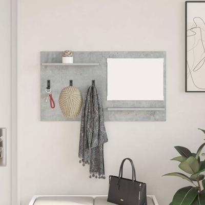 Wandgemonteerde kapstok met plank Beton grijs 90 x 10 x 50 cm