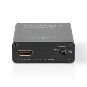 Nedis HDMI extractor HDMI in naar HDMI, Toslink & mini-jack uit