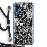 Vexx Black Mixtape: Samsung Galaxy A50 Transparant Hoesje met koord