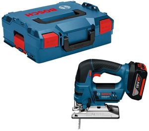 Bosch Blauw GST 18 V-li B accu decoupeerzaag | 4.0Ah Li-Ion + lader GAL 18 V-40 in L-Boxx - 06015A6106