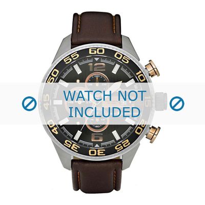 Horlogeband Fossil CH2559 Leder Bruin 22mm