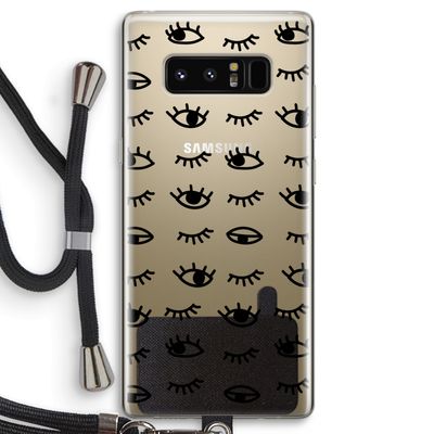 Eye pattern #2: Samsung Galaxy Note 8 Transparant Hoesje met koord