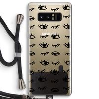 Eye pattern #2: Samsung Galaxy Note 8 Transparant Hoesje met koord