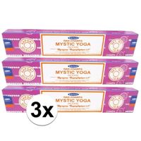 3x Nag Champa wierook Mystic Yoga 15 gram - thumbnail