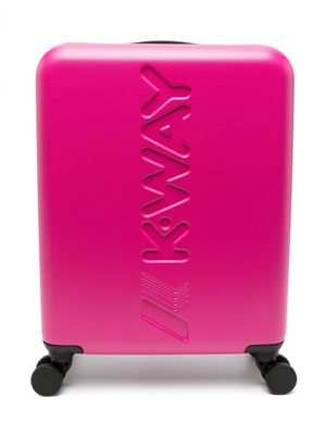 K Way Kids valise à logo embossé - Rose