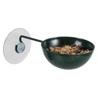 Best for Birds Vogelvoederbakje - voor het raam - 12,5 x 7 x 5 cm - groen - voederplek