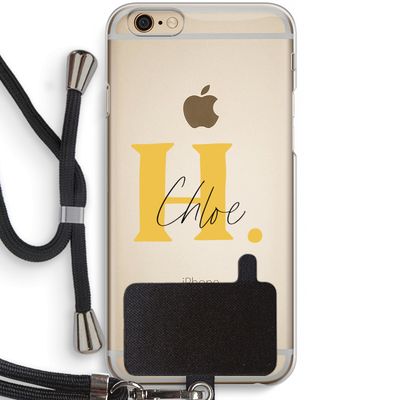 Amber Script: iPhone 6 / 6S Transparant Hoesje met koord