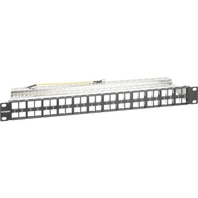 Intellinet 48-Port Patchpanel geschirmt und unbestückt 1 HE schwarz für Keystone-Jacks Patchpaneel 483 mm (19) Zonder connectoren 1 HE Zwart Niet ingericht