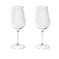 Santex Wijnglas - 2x - onbreekbaar kunststof - 47 cl - 470 ml - witte en rode wijn glazen