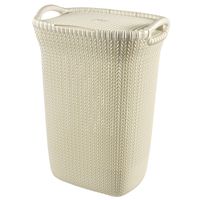 Curver Knit Wasmand met deksel - 57L - Oasis White