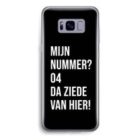 Da ziede van hier - Zwart: Samsung Galaxy S8 Plus Transparant Hoesje