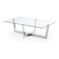 Kave Home Salontafel Plam verchroomd - Chroom,Transparant