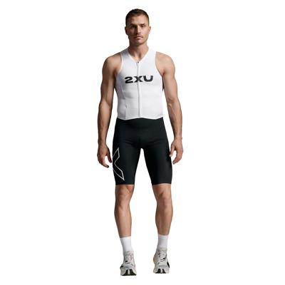 2XU Light speed react trisuit korte mouw Black/White heren