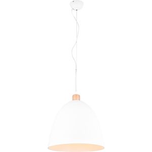 LED Hanglamp - Trion Jaguar - E27 Fitting - Rond - Mat Wit - Aluminium - Tot 60W