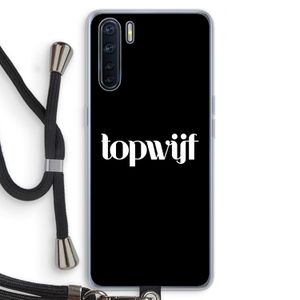Topwijf Zwart: Oppo A91 Transparant Hoesje met koord