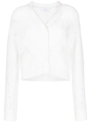 IRO cardigan en maille ajourée - Blanc