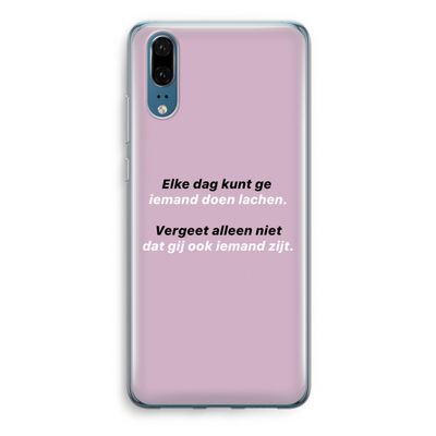 gij zijt ook iemand: Huawei P20 Transparant Hoesje
