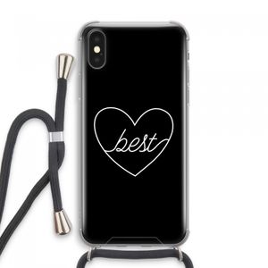 Best heart black: iPhone XS Max Transparant Hoesje met koord