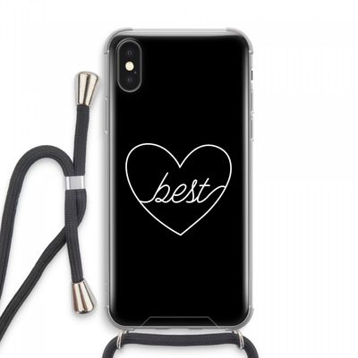 Best heart black: iPhone XS Max Transparant Hoesje met koord