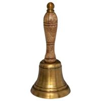 Tafelbel/handbel - 17,5 x 7,5 cm - mangohout?- kerstman bel - bellen